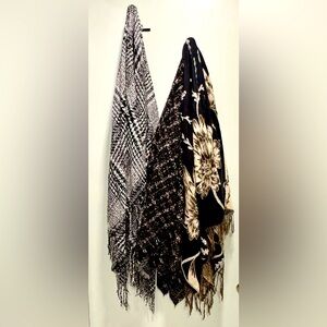 Lot of (3) Fringed Wraps. Ivanka Trump, Chico’s and Westfield. One Size.